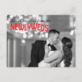 Newlyweds Christmas Holiday Photo Postcards ポストカード (正面)