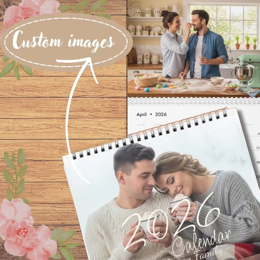 Newlyweds Family Calendar 2026 – Romantic Couples  カレンダー