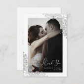 Newlyweds Lace Thank You Guests Photo Wedding (正面/裏面)