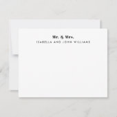 Newlyweds Modern Minimal Couple ノートカード (正面)