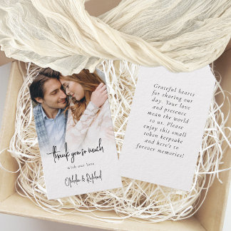 Newlyweds Photo Overlay Script 結婚's Thank You ギフトタグ