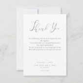 Newlyweds Thank You Guests Romantic Photo Wedding (裏面)