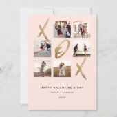 Newlyweds X O X Hugs & Hotelsフォトキスグリッドコラージュ シーズンカード (正面)