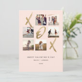 Newlyweds X O X Hugs & Hotelsフォトキスグリッドコラージュ シーズンカード (スタンド正面)