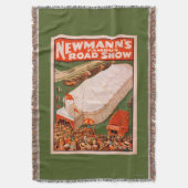 Newmannの有名な魔法の道のテントショーポスター スローブランケット (正面縦)