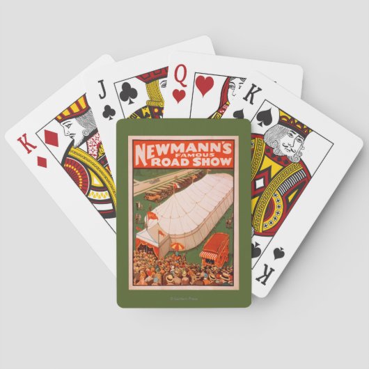 Newmannの有名な魔法の道のテントショーポスター トランプ (裏面)