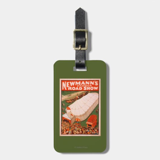 Newmannの有名な魔法の道のテントショーポスター ラゲッジタグ (正面縦)