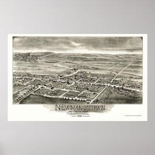 Newmanstown & Sheridan, PAパノラママップ – 1898 ポスター