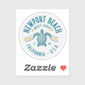 Newport Beach California Coastal Paradise シール (シート)