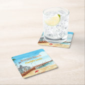 Newport Beach California Coaster スクエアペーパーコースター (インサイチュ)