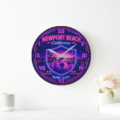 Newport Beach California Harbor ラージ壁時計 (ホーム)