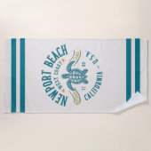Newport Beach California West Coast ビーチタオル (正面)