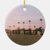 Newport Beach Pastel Sunset セラミックオーナメント (裏面)