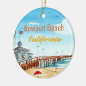 Newport Beach Pier Ornament セラミックオーナメント (左)