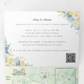 Newport Beach Watercolor Map Tri-Fold Invitation 三つ折り招待状 (内部最初)