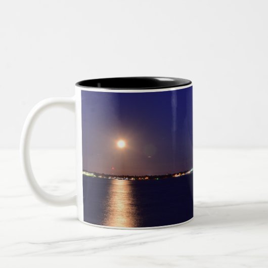 Newport Bridge Full Moon Two-Tone Coffee Mug ツートーンマグカップ (左)