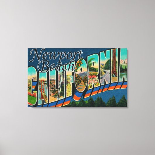 Newport, California – ラージ・レター・シーン キャンバスプリント (正面)