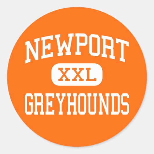 Newport - Greyhounds - High - Newport Arkansas ラウンドシール (正面)