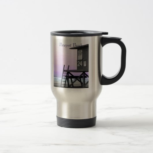 Newport Lifeguard Tower Tinted Photo Mug トラベルマグ (右)
