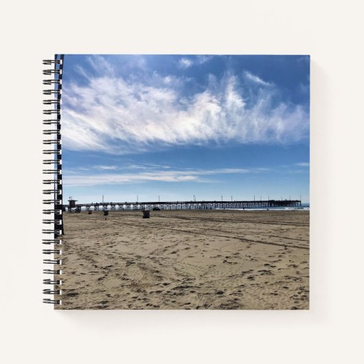 Newport Pier、Newportビーチ、カリフォルニア ノートブック (正面)