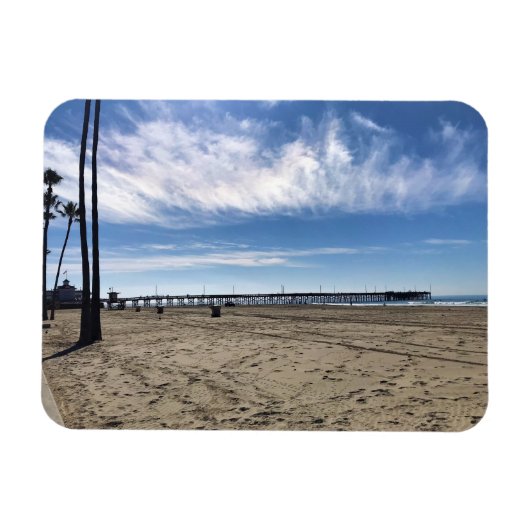 Newport Pier、Newportビーチ、カリフォルニア マグネット (横)