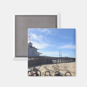 Newport Pier、Newportビーチ、カリフォルニア マグネット (正面/裏面)