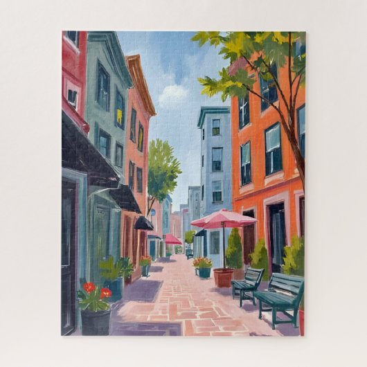 Newport Rhode Island Painting ジグソーパズル (縦)