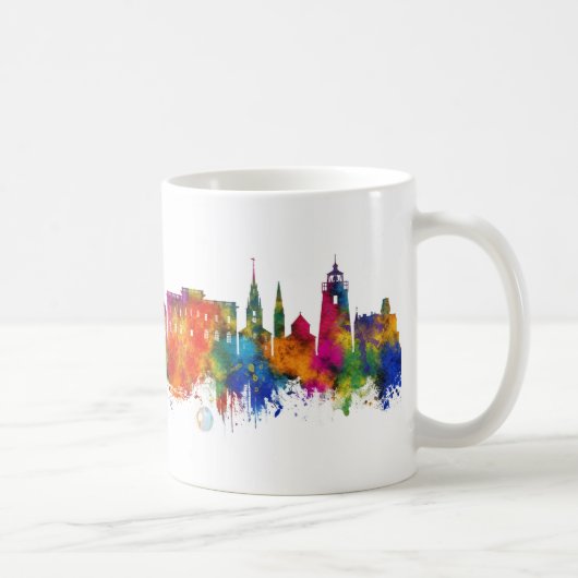 Newport Rhode Island USA Skyline コーヒーマグカップ (右)