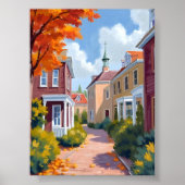 Newport Rhode Island Watercolor ポスター (正面)