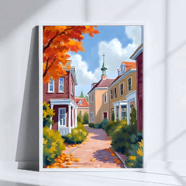 Newport Rhode Island Watercolor ポスター