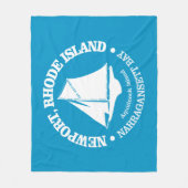 Newport RI (sloop) フリースブランケット (正面)