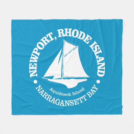 Newport RI (sloop) フリースブランケット (正面(横))