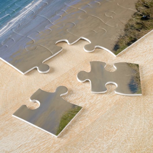 Newquay湾はコーンウォールイギリスを浜に引き上げます ジグソーパズル (側面)