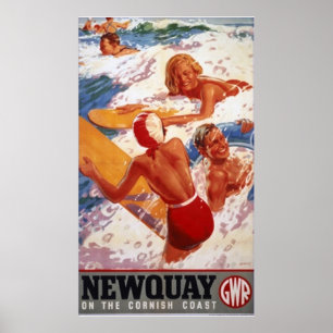 newquay travel poster FROM 8.99 ポスター