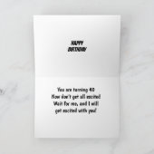 NEWS のまわりに HEN HOUSE IS "HAPPY 40th" カード (内部)