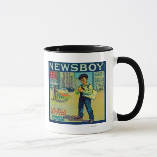Newsboy Orange LabelRedlands（カリフォルニア州） マグカップ (右)