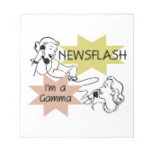 Newsflash私はガンマギフトだ ノートパッド (正面)