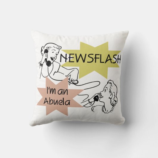 Newsflash私はAbuelaギフトだ クッション (裏面)