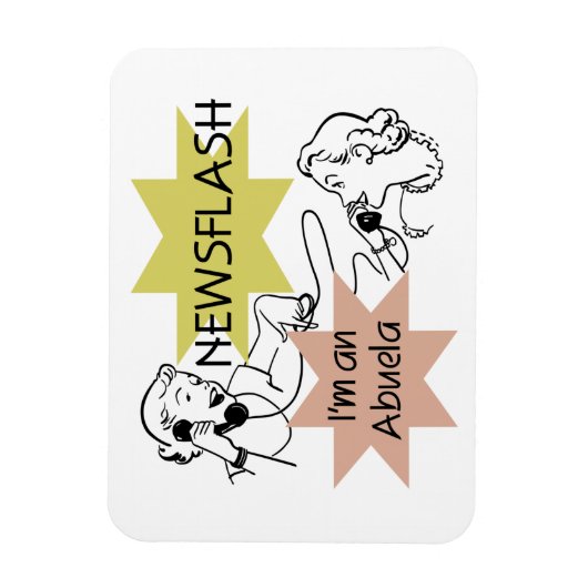 Newsflash私はAbuelaギフトだ マグネット (縦)