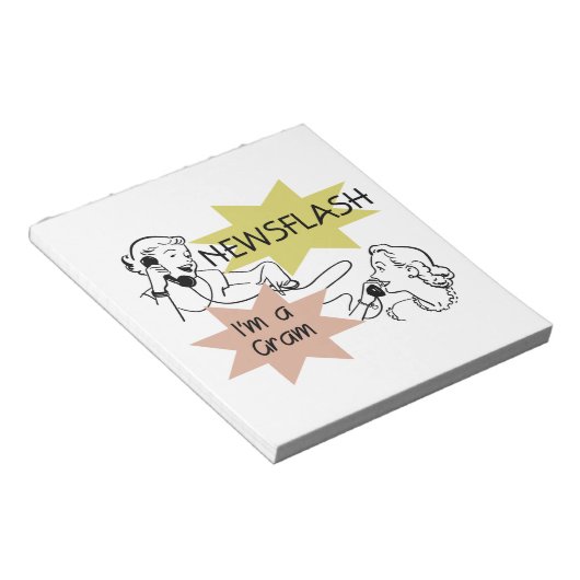 Newsflash I'm a Gram Gift ノートパッド (アングル)