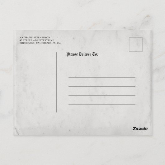 Newsletter日付を保存する2枚の写真はがき ポストカード (裏面)