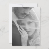 Newsletter Black Dark Mode ユニーク Photo結婚's セーブザデート (裏面)