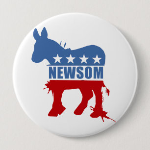Newsomのための民主党員 缶バッジ