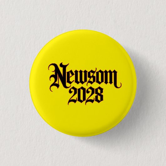 Newsom 2028ゴシックスタイルボタン 缶バッジ (正面)