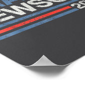 Newsom 2028 President 48 Us Flag Election Campaign ポスター (角)