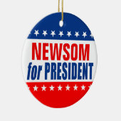 "NEWSOM for 大統領" セラミックオーナメント (右)