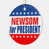"NEWSOM for 大統領" セラミックオーナメント (左)