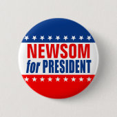 "NEWSOM for PRESIDENT" Button 缶バッジ (正面)