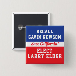 Newsom Larry Elder 選 Californiaを呼び出す救こと 缶バッジ