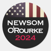 NEWSOME O'Rourke 2024 Americana Campaignスタンプ ラウンドシール (正面)